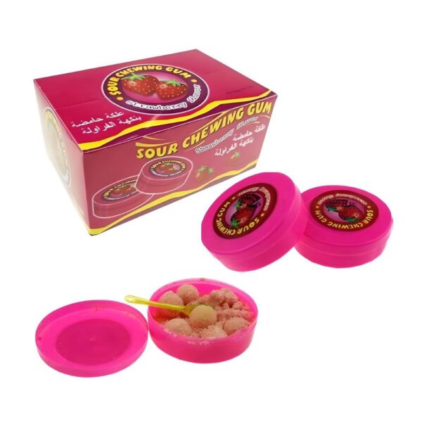 علكة حامضة بالفراولة