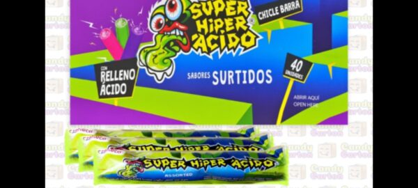 حلوى علك حامضة بنكهة العنب والتوتي فروتي والتفاح الاخضر