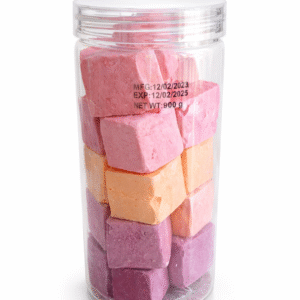 زبادي فواكه مجفف بالتجميد فراولة ،خوخ،توت أسود