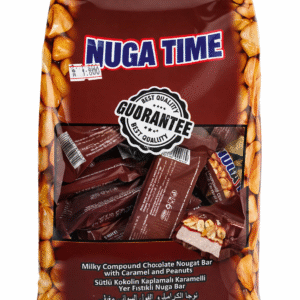 نوجا الكراميل والفول السوداني مغطى بالشوكولاتة المركبة بالحليب